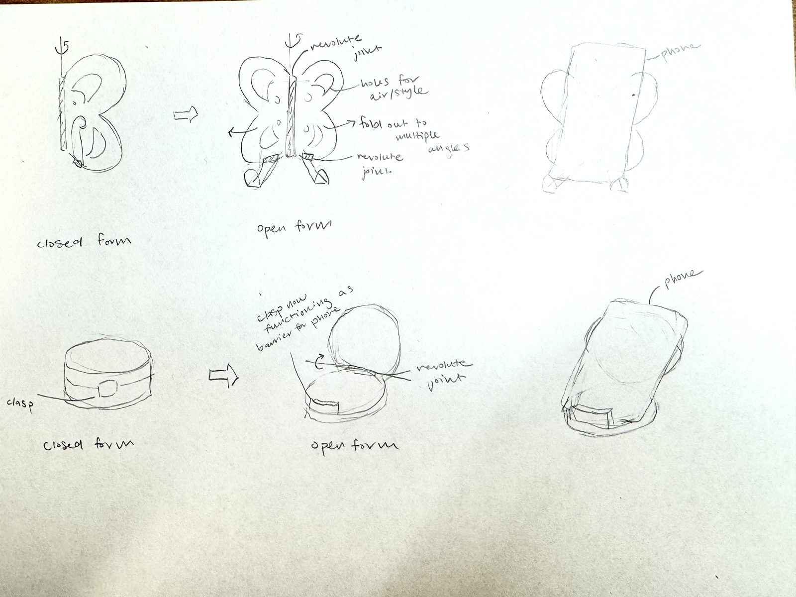 Sketches and statics analysis
